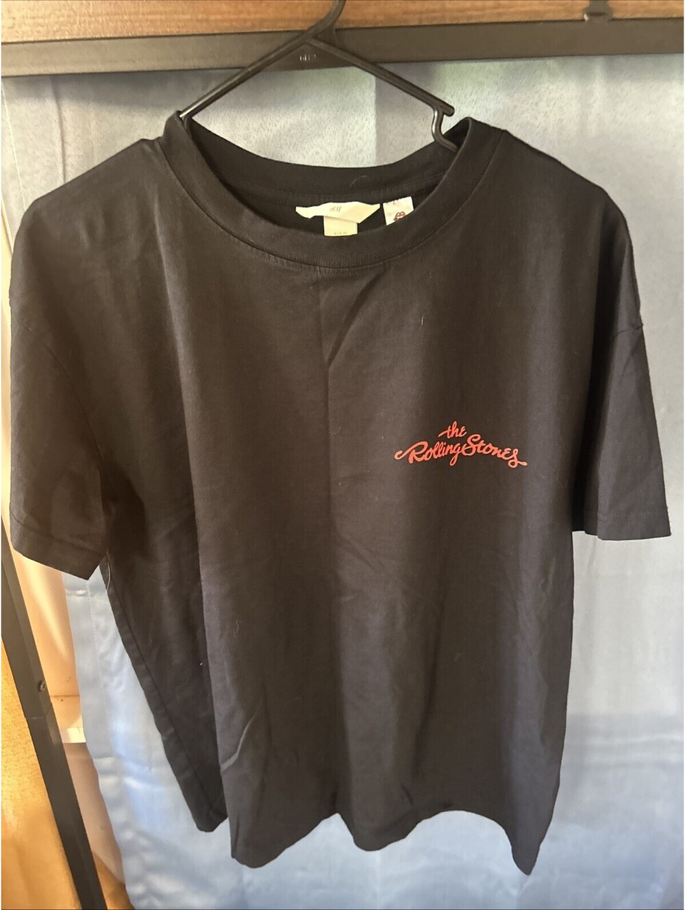 H&M Rolling Stones Concert Men's Black Cotton Graphic Print T-Shirt Size M